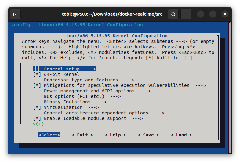 Optional: Make manual modifications to the kernel settings