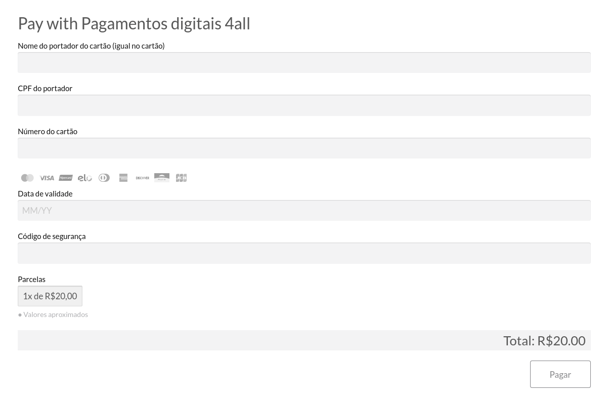 Painel do administrador