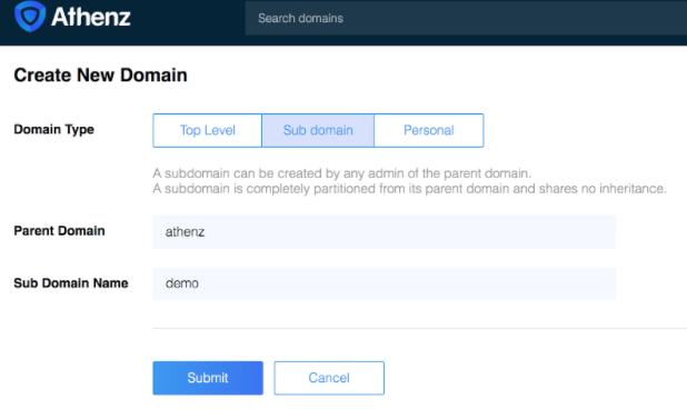 Create Sub Domain