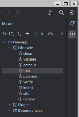 Intellij IDEAN testing