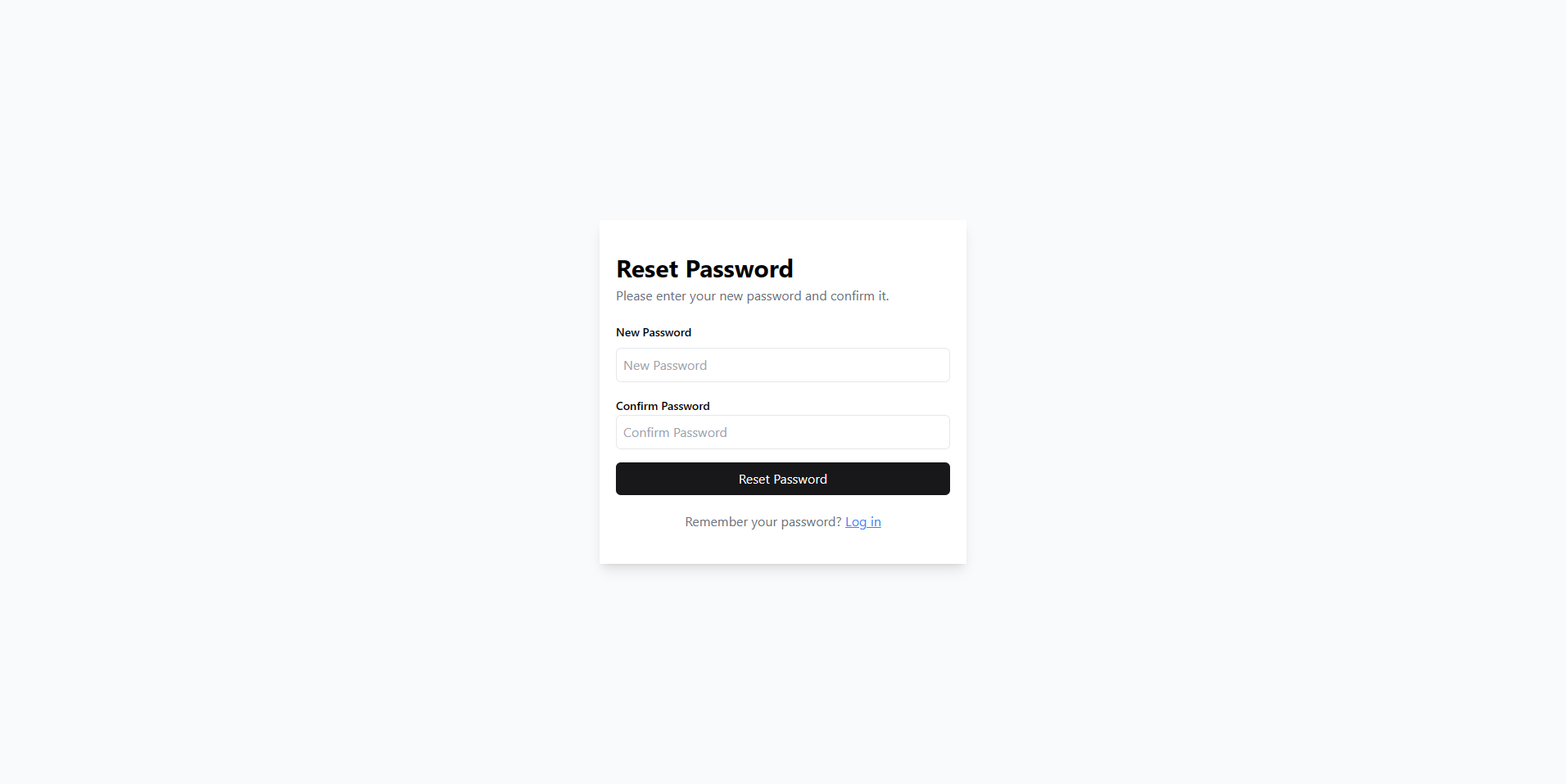 Reset Password