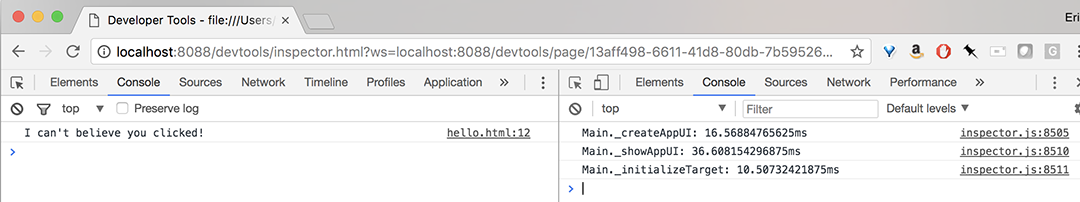 The JavaScript Console in Chrome