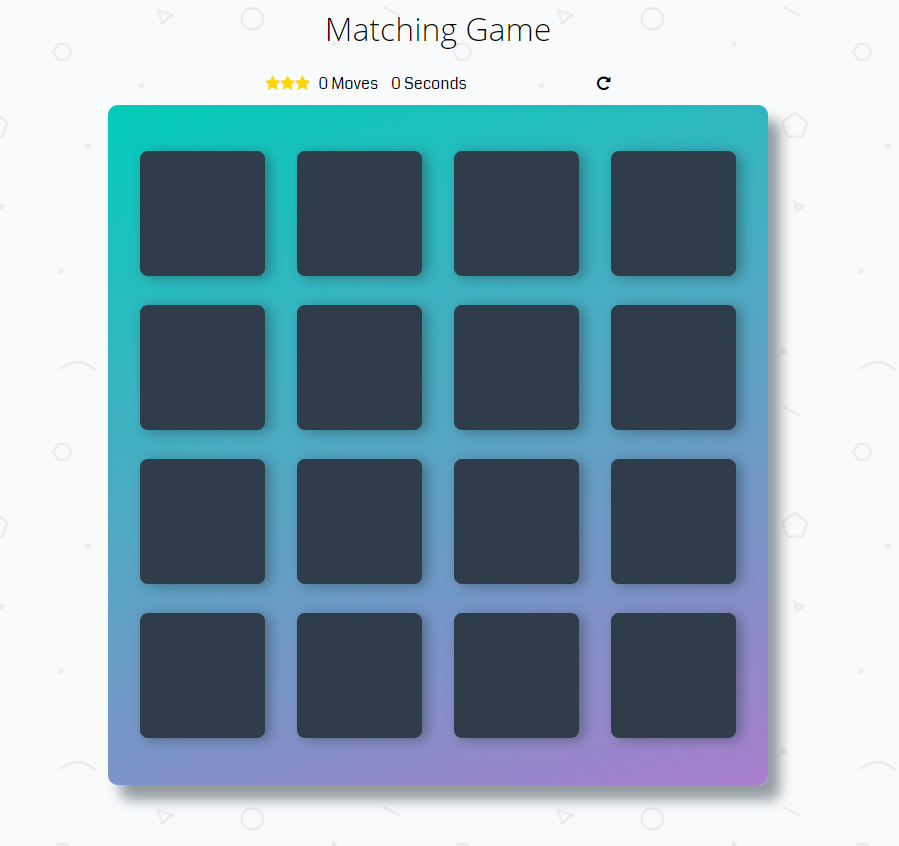 Memory Game Screenshot