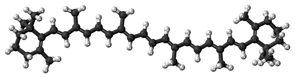 β-胡萝卜素分子结构图