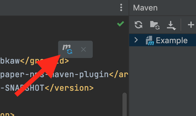 Press the "Load Maven Changes" button