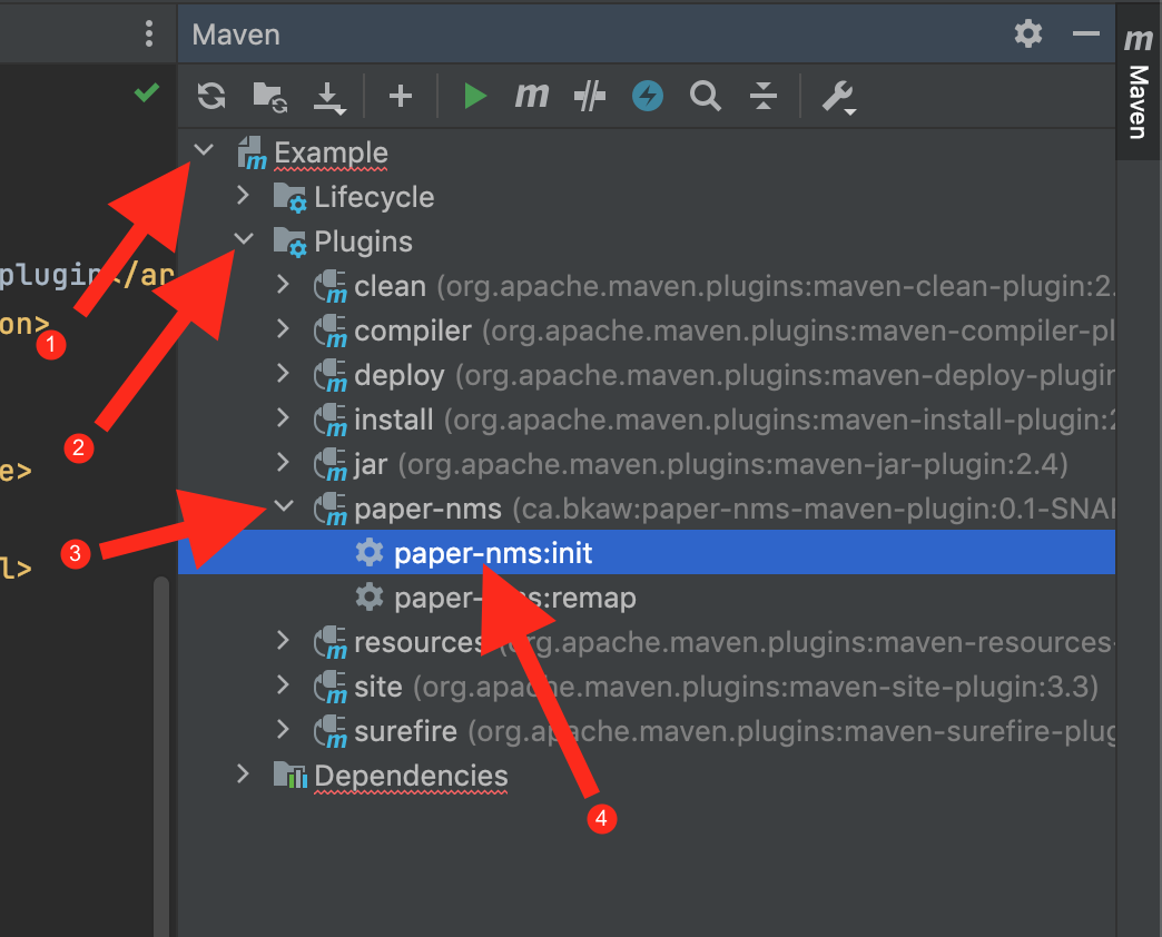 Instructions for running the paper-nms:init maven goal