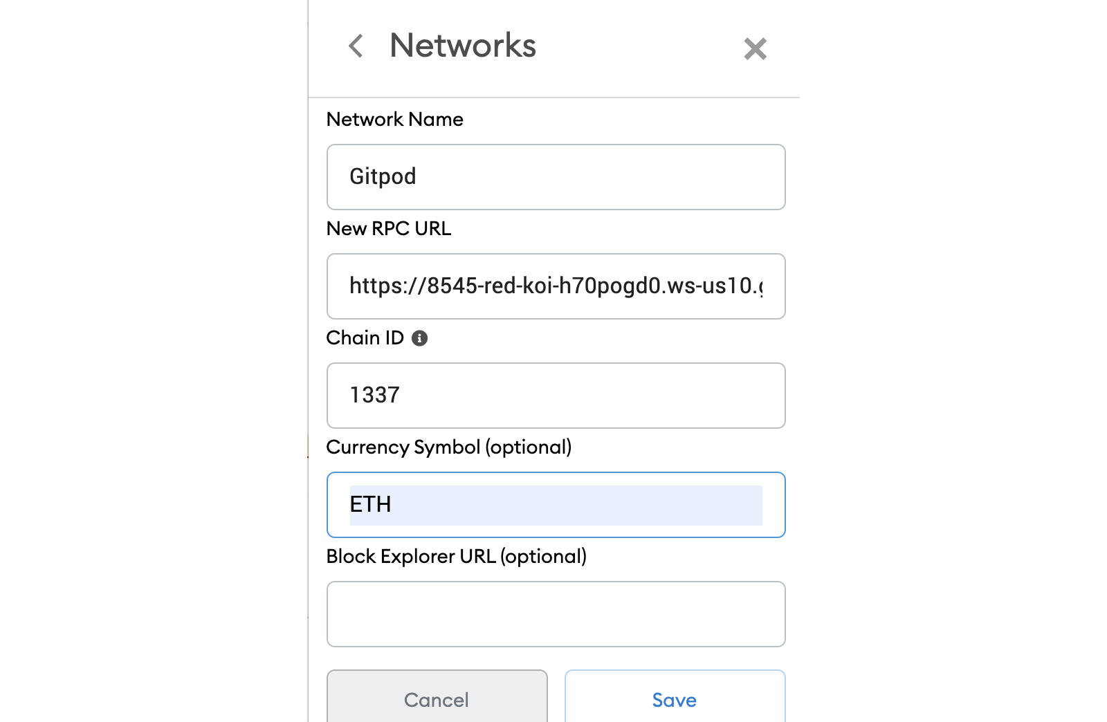 MetaMask RPC Import