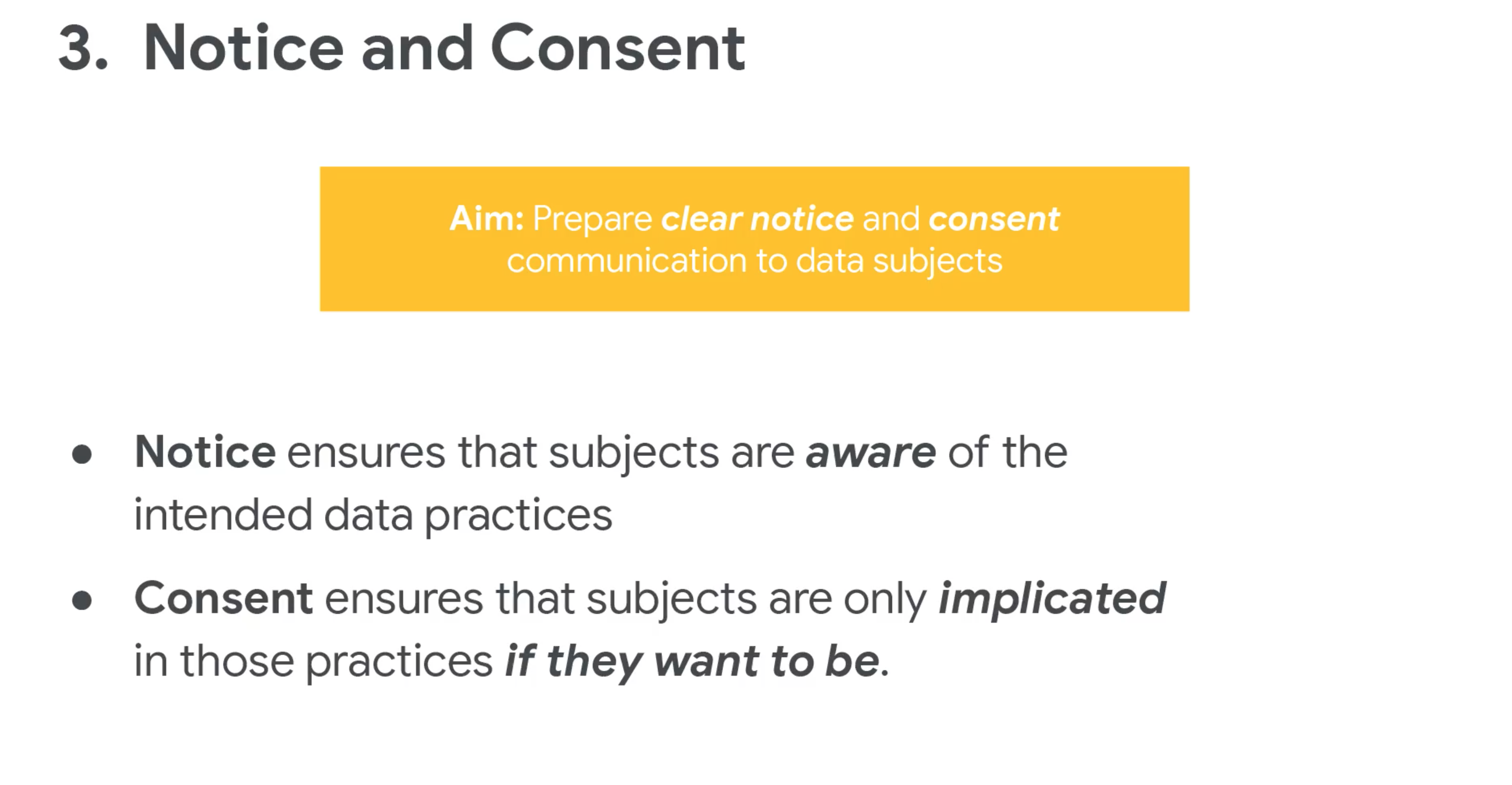 Notice and Consent