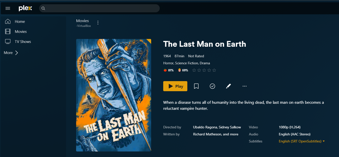 Episode landed in Plex