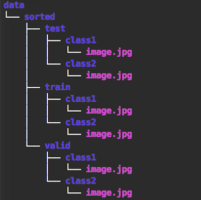 Dataset directory's structure