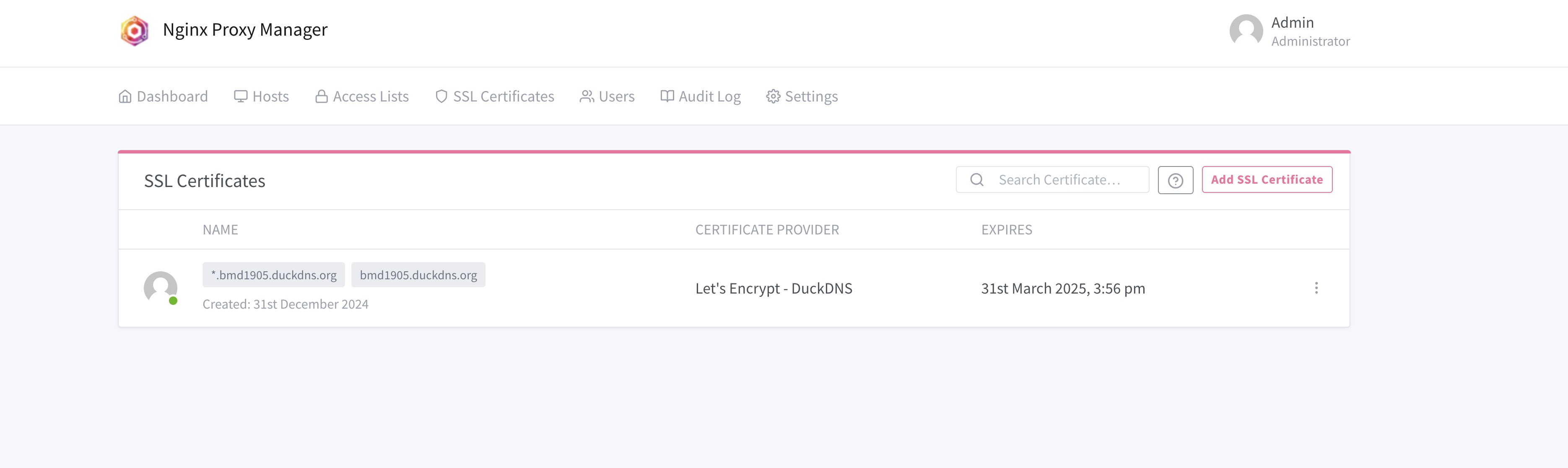 NGINX Proxy Manager 1