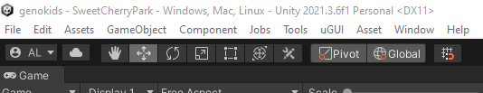 Unity toolbar