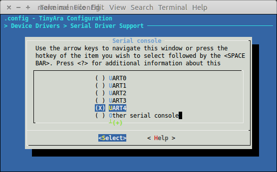 uart default console