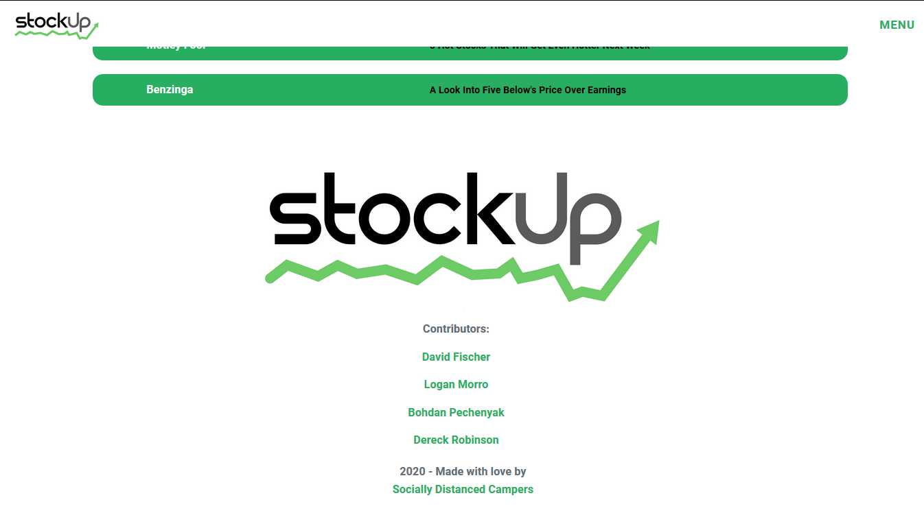 StockUp - section 4: Contacts