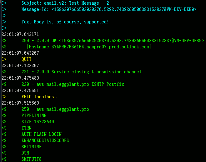 SMTP Logging