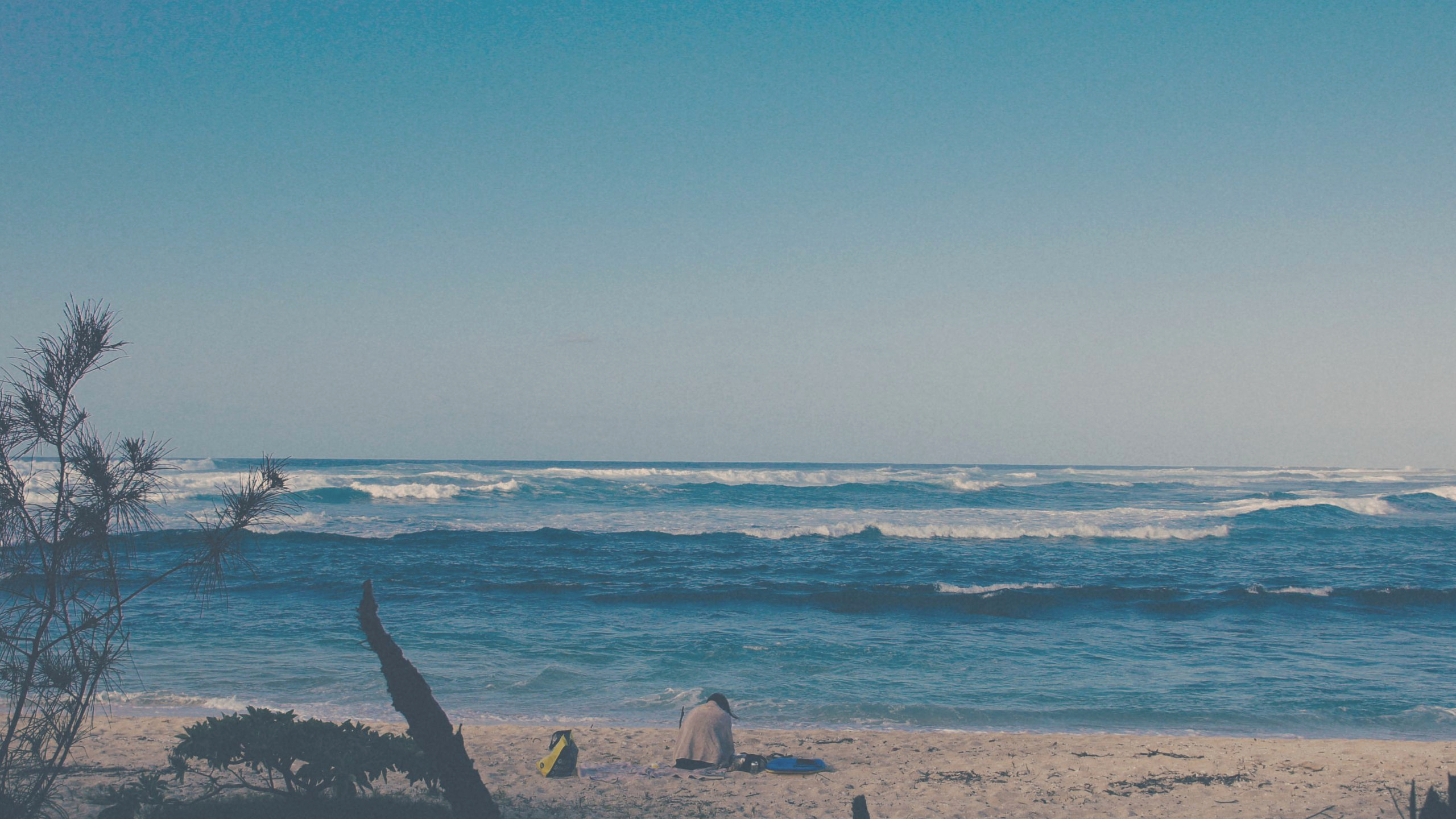 a_person_sitting_on_a_beach