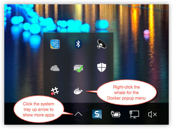 Showing hidden apps in the taskbar