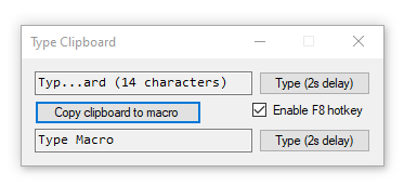 Screenshot of Type Clipboard