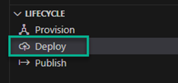 Teams Toolkit Lifecycle Deploy
