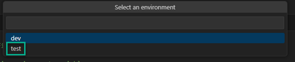 Select an Environment