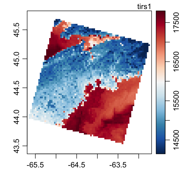 Sample landsat image plot.