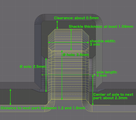 Hinge dimensions