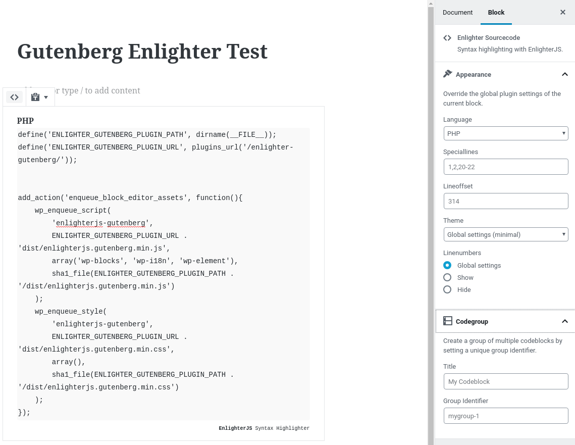 Gutenberg Editor Integration