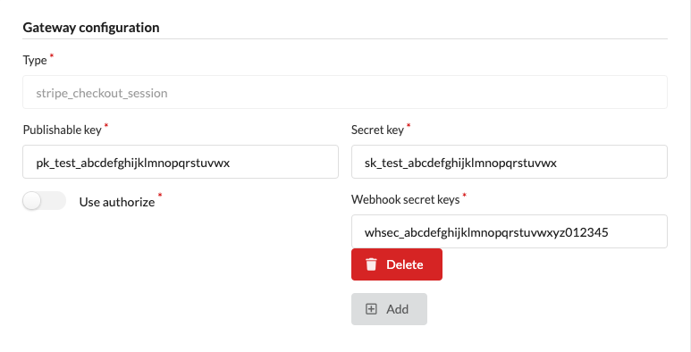 Gateway Configuration