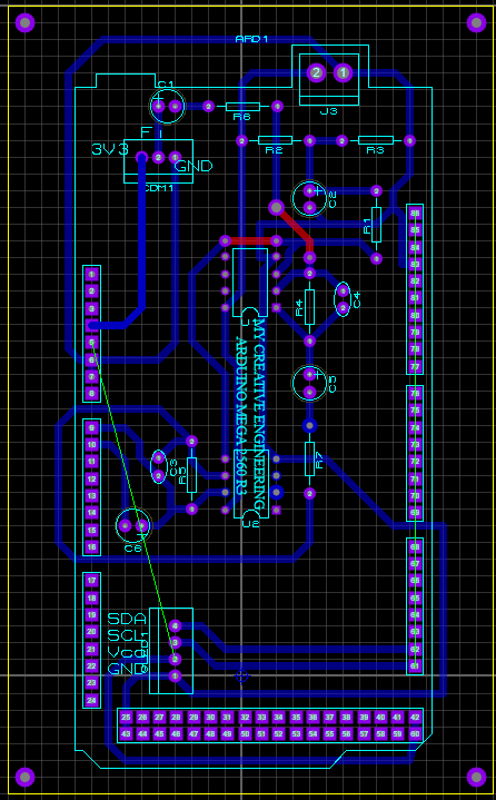 Priemra versión de placa PCB