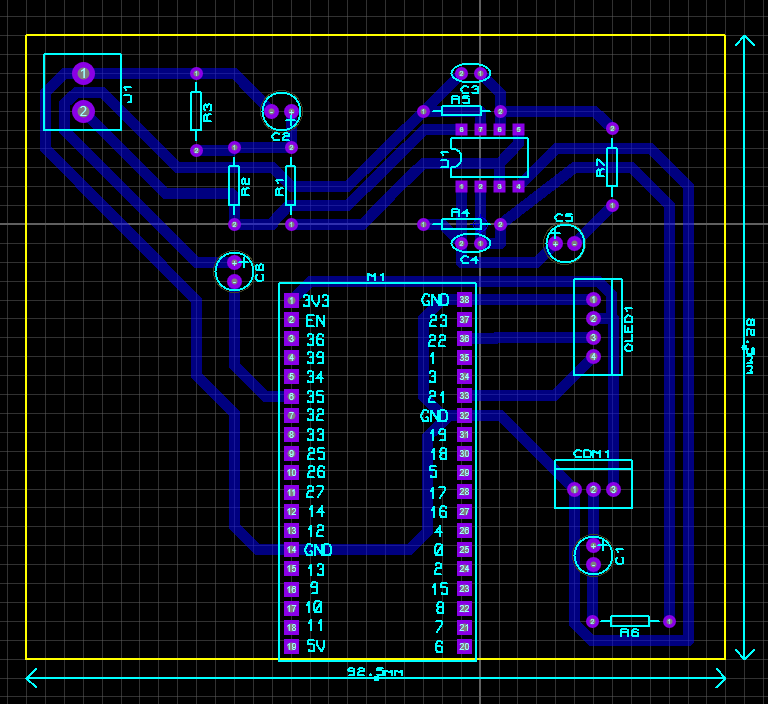 segunda versión de placa PCB