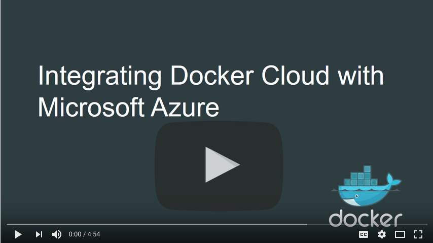 Deploying Swarms on Microsoft Azure with Docker Cloud