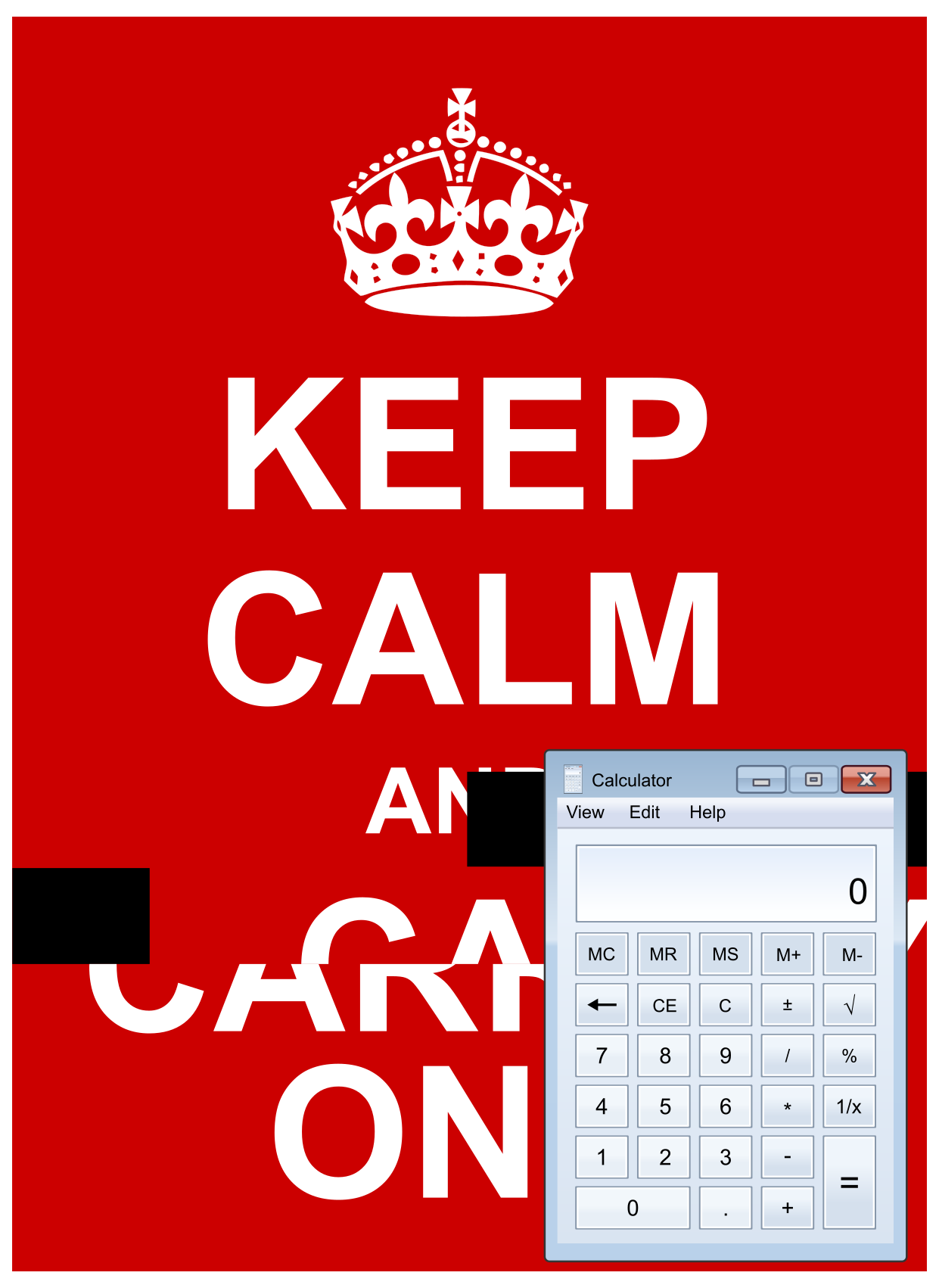 KEEP CALM and (calc)