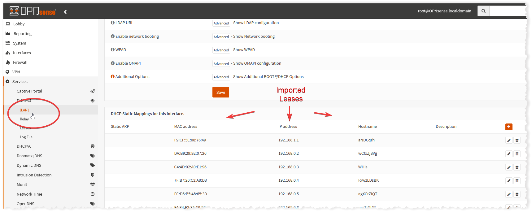 Imported Static Leases