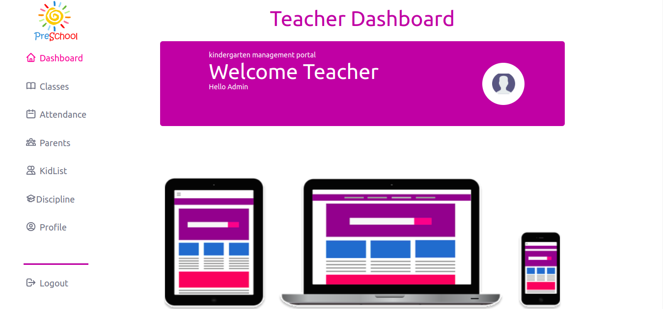 teacher dashboard