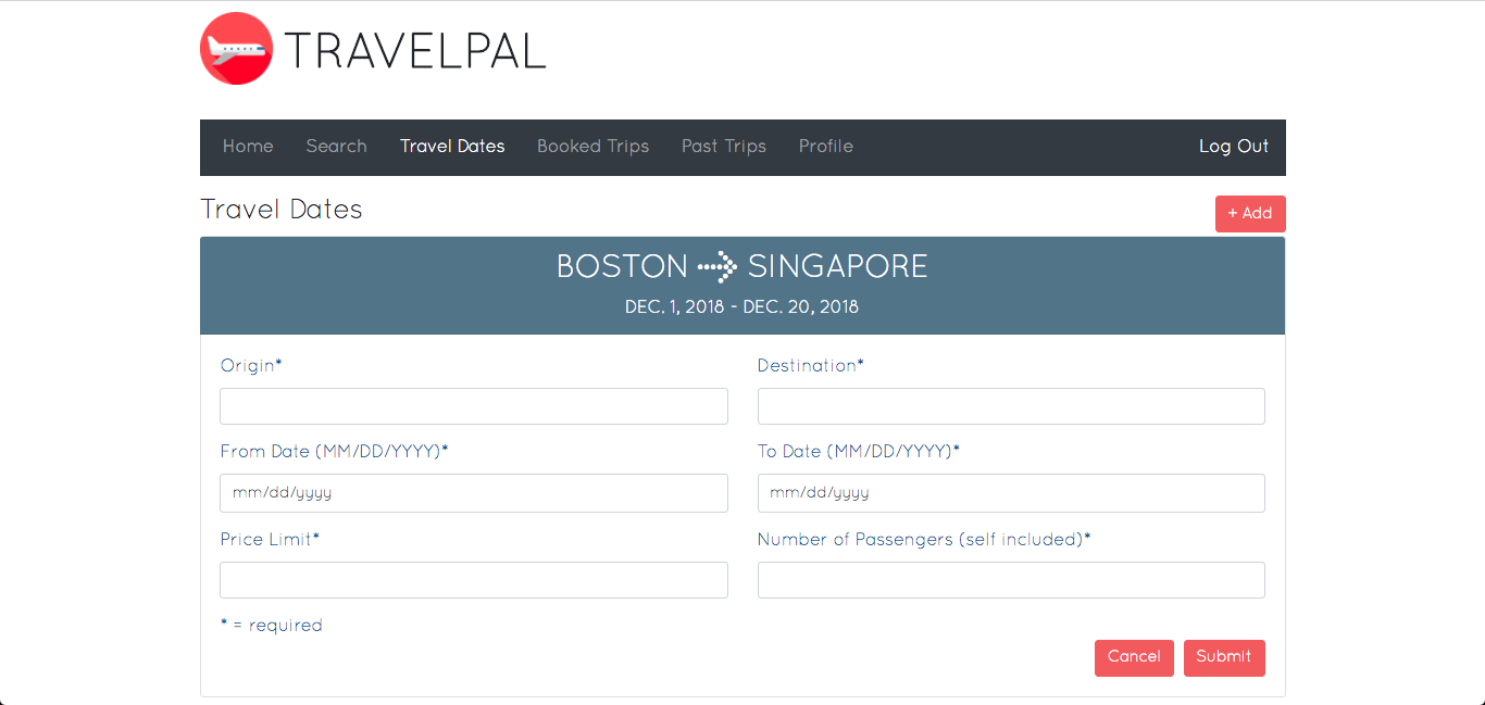 edit travel dates