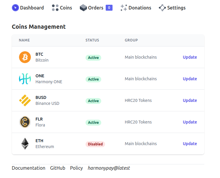 Harmony ONE Payment Gateway