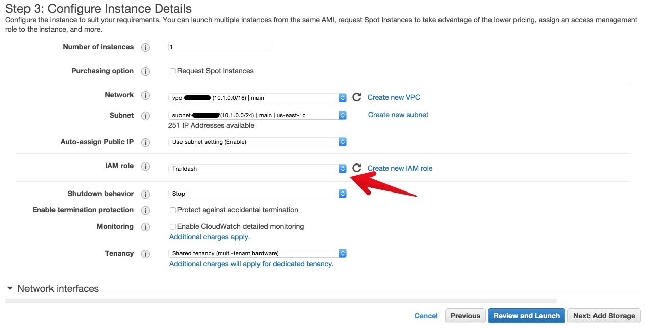 CloudTrail setup