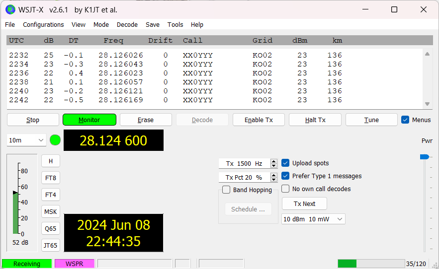 WSJT-X report