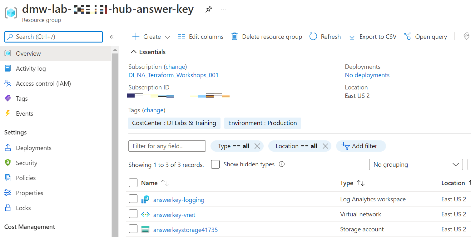 Hub answer key