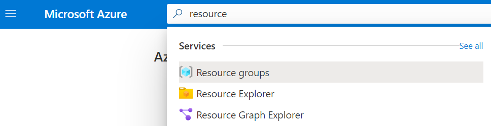 Resource groups search