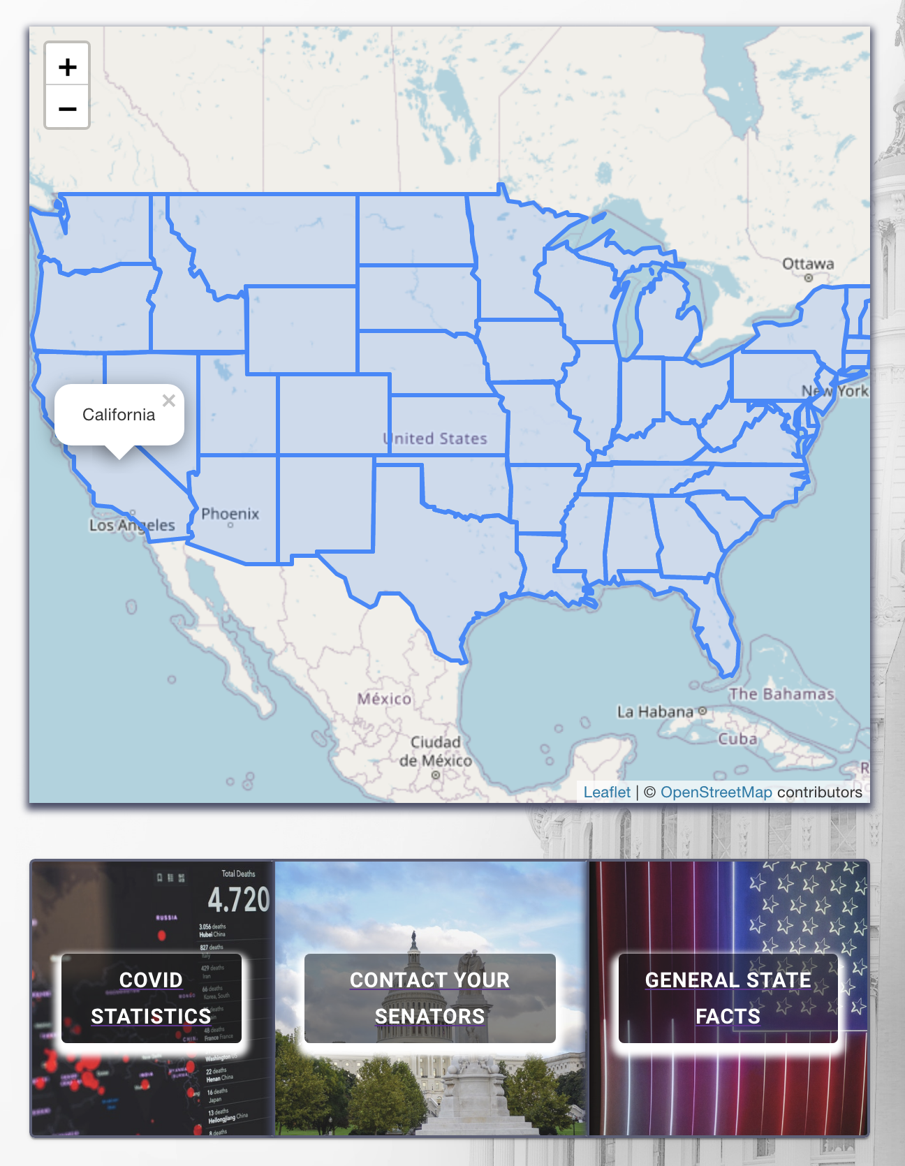 Map Selection and Buttons