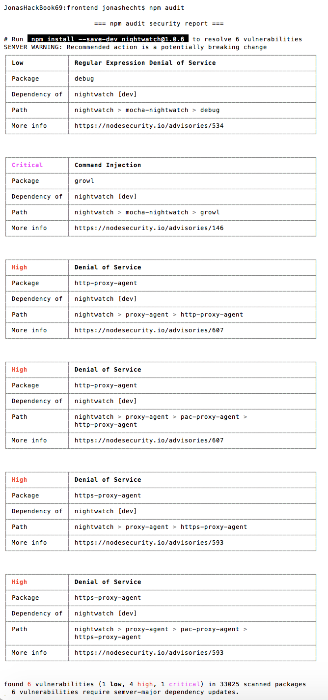 nightwatch-npmaudit-vulnerabilities