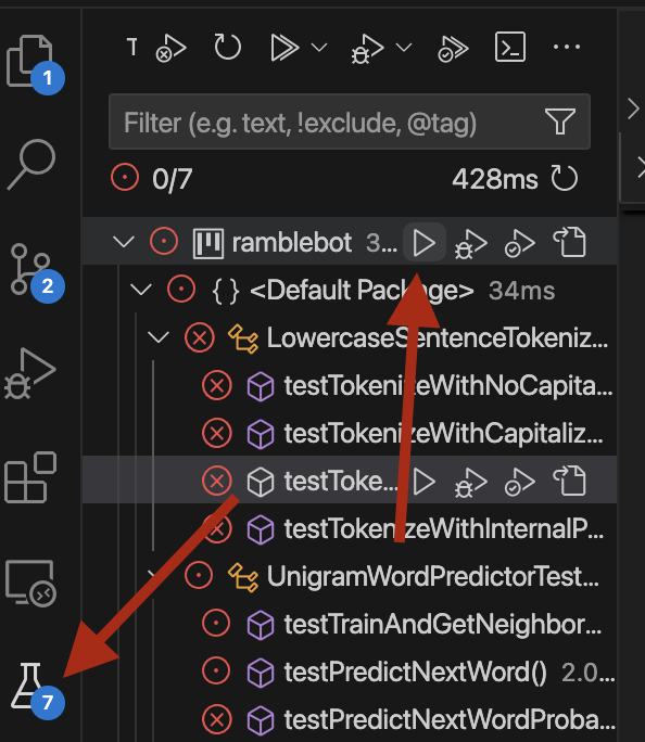 Test Runner Sidebar in VS Code