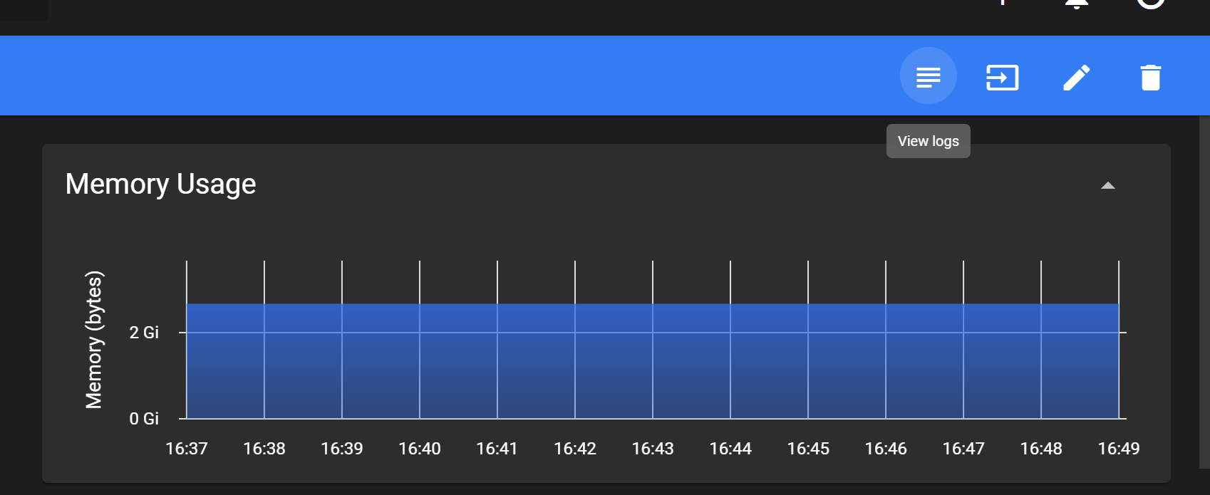 Kubernetes Dashboard Logs