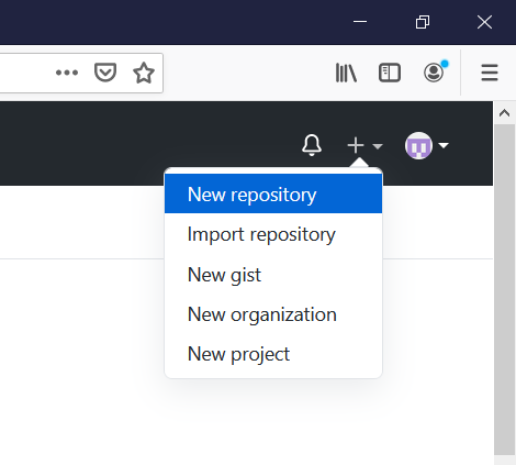 GitHub uusi repositorio