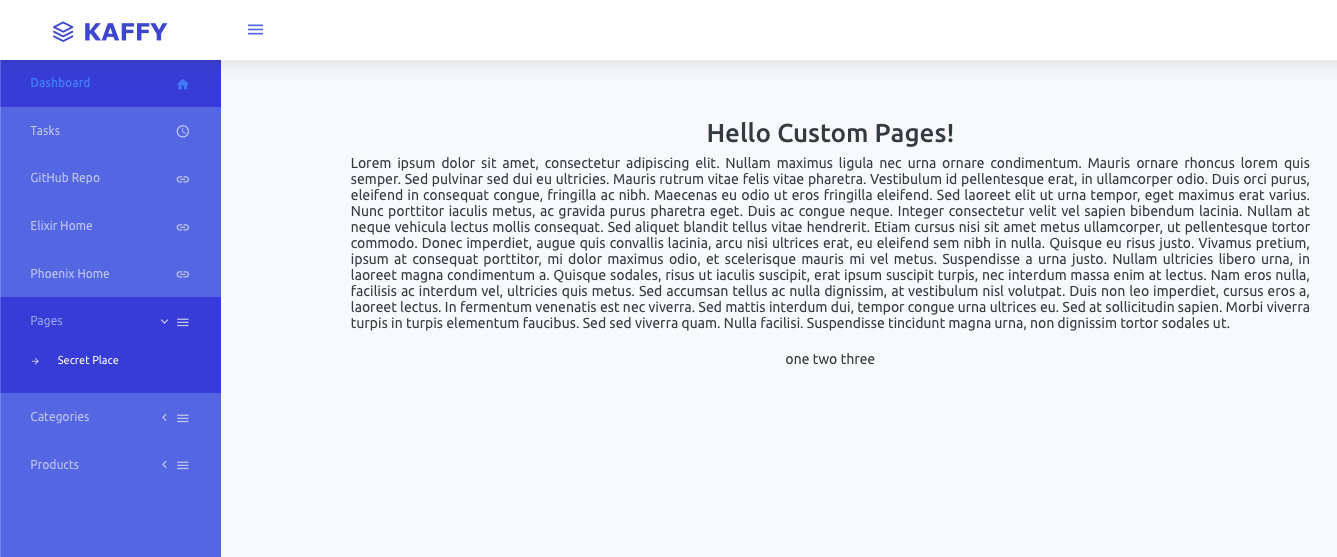 Custom Pages