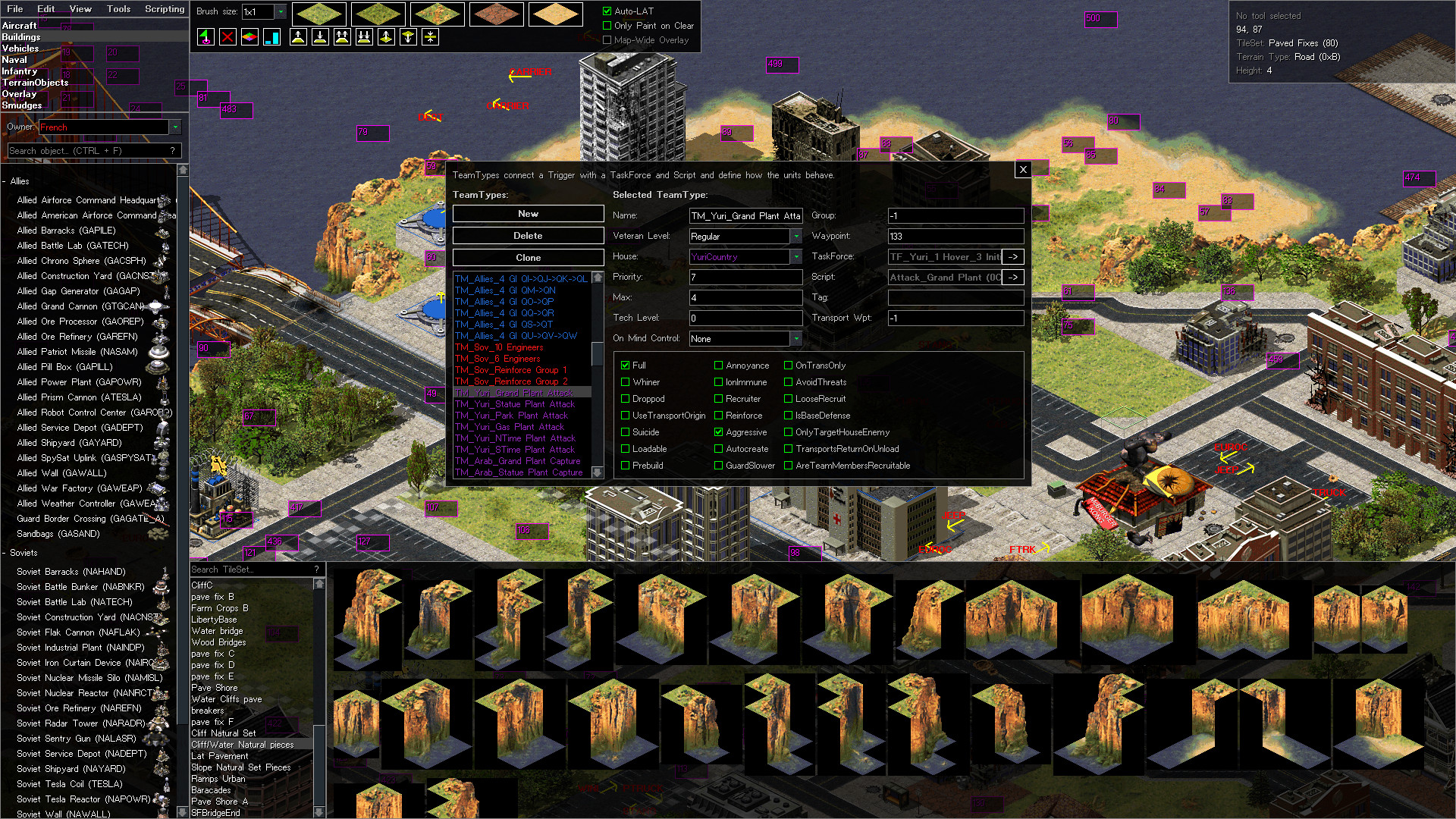 Screenshot of the editor