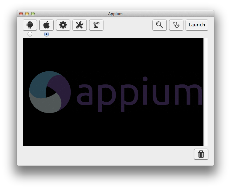 Appium Main Window