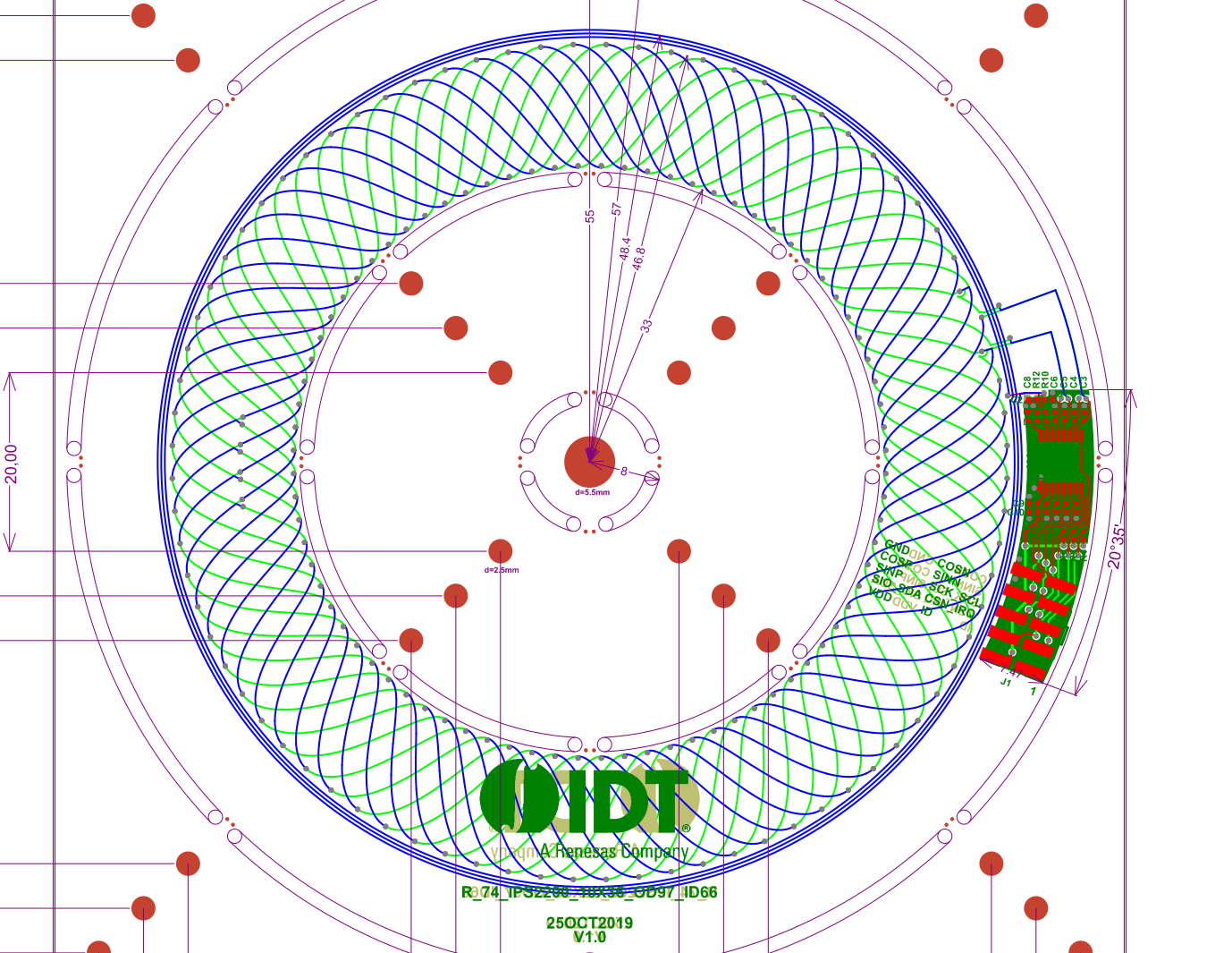 A screenshot of the renesas reference PCB design.