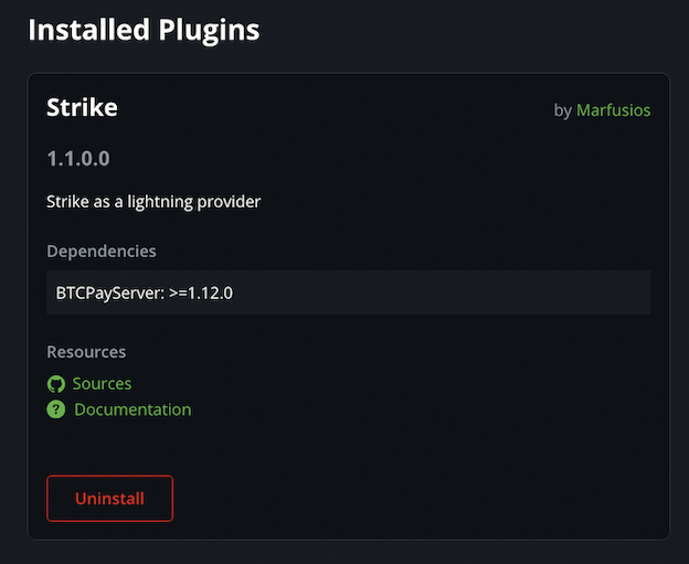 Install Strike plugin